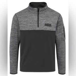 NRA (National Rifle Association) Men's Gray and Black Quarter-Zip Jacket XL